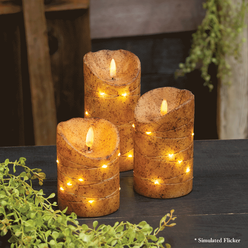Timer Pillar Wrapped Burnet Mustard