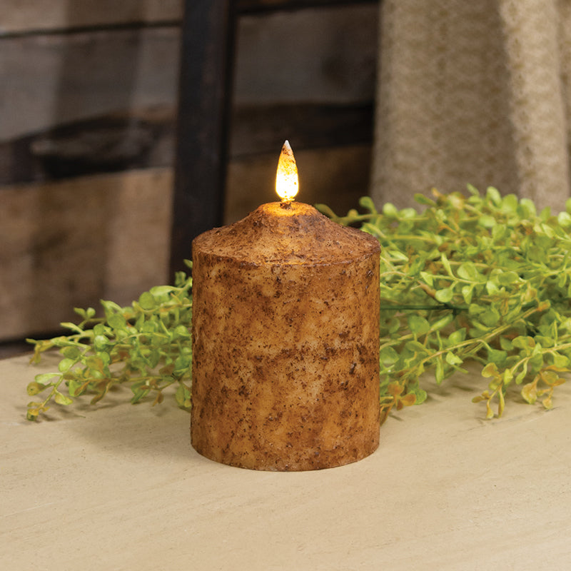 Timer Cake Candles Burnt Mustard Color