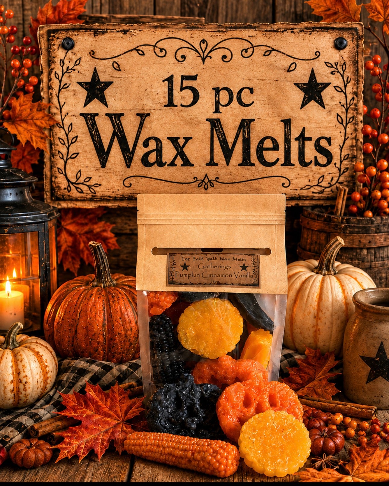 15 Pcs Fall Bagged Wax Melts