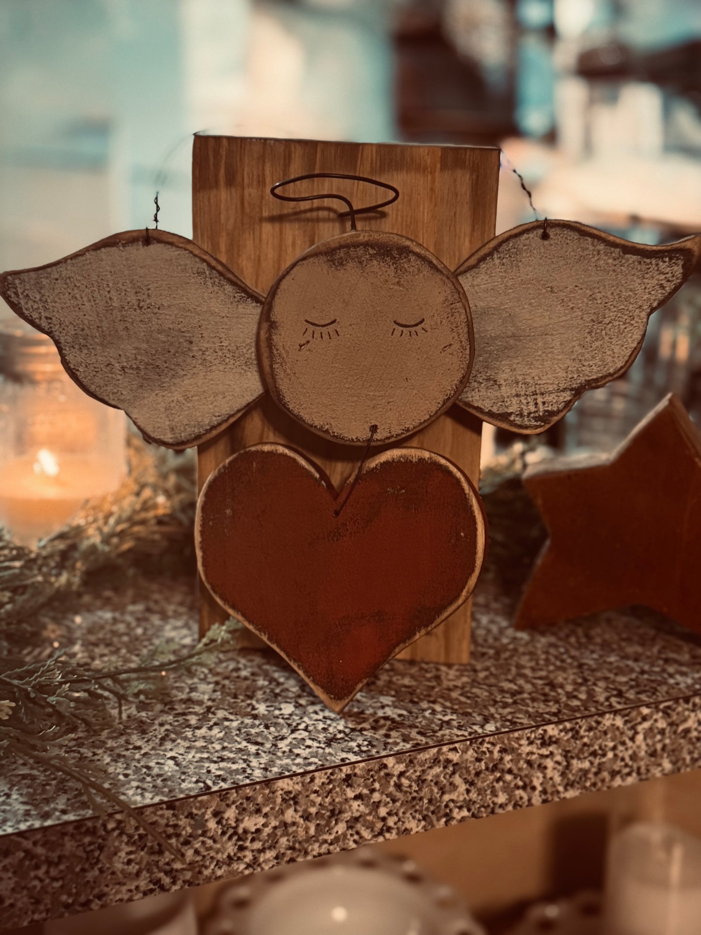 Dove Hanging Angel And Standing Angel