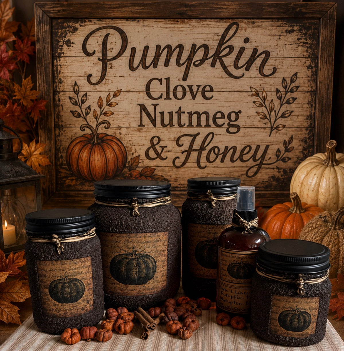 Script Pumpkin- Candles 8oz 16oz 25oz 64oz