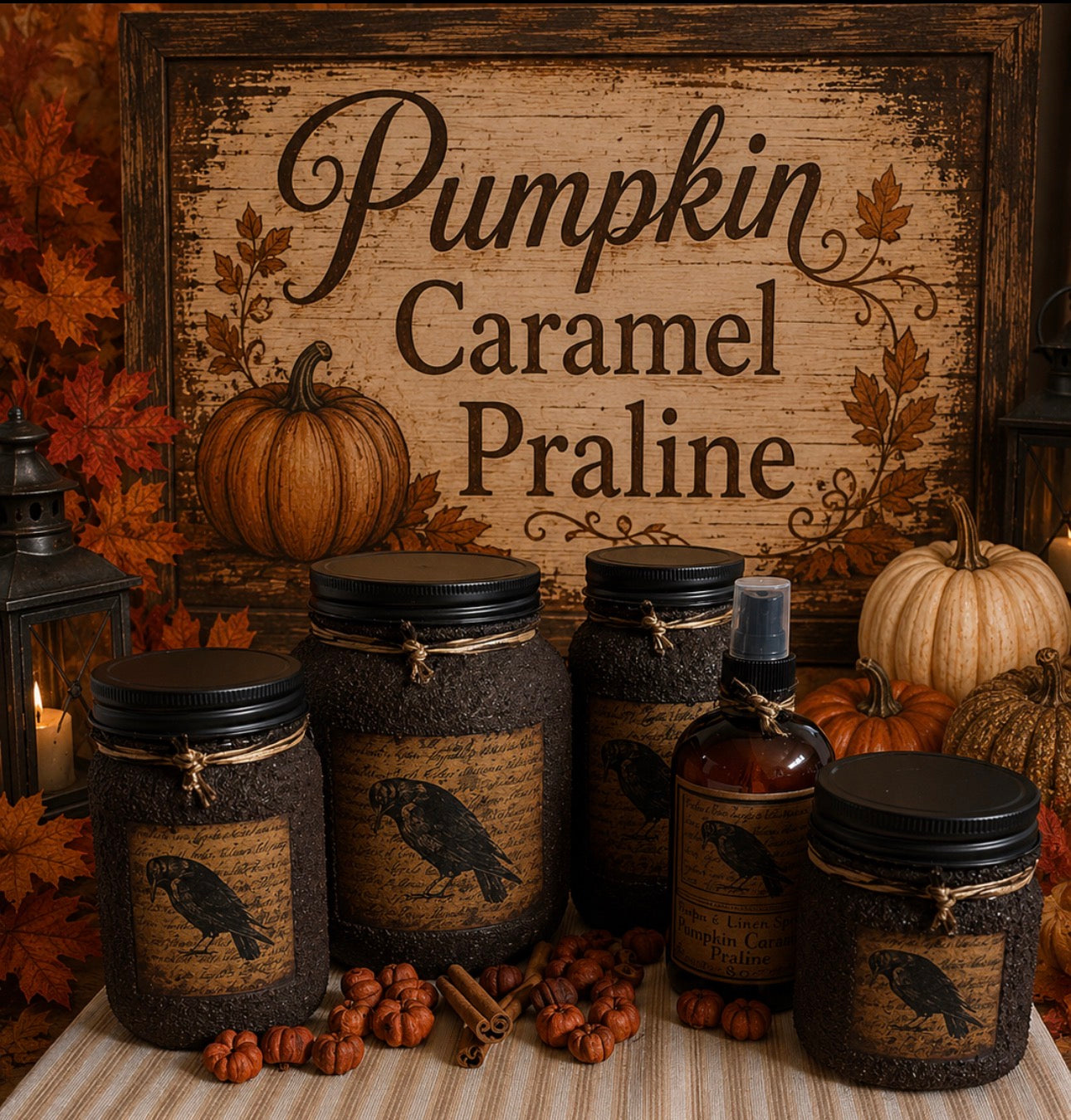 Script Crow- Candles 8oz 16oz 25oz 64oz