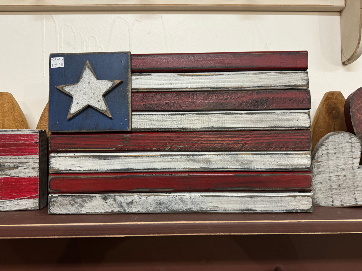 Americana Wooden Flag