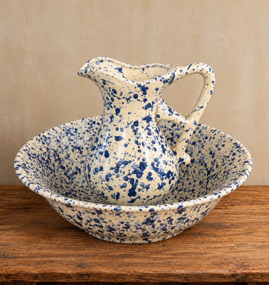 Spongeware Pitcher Set