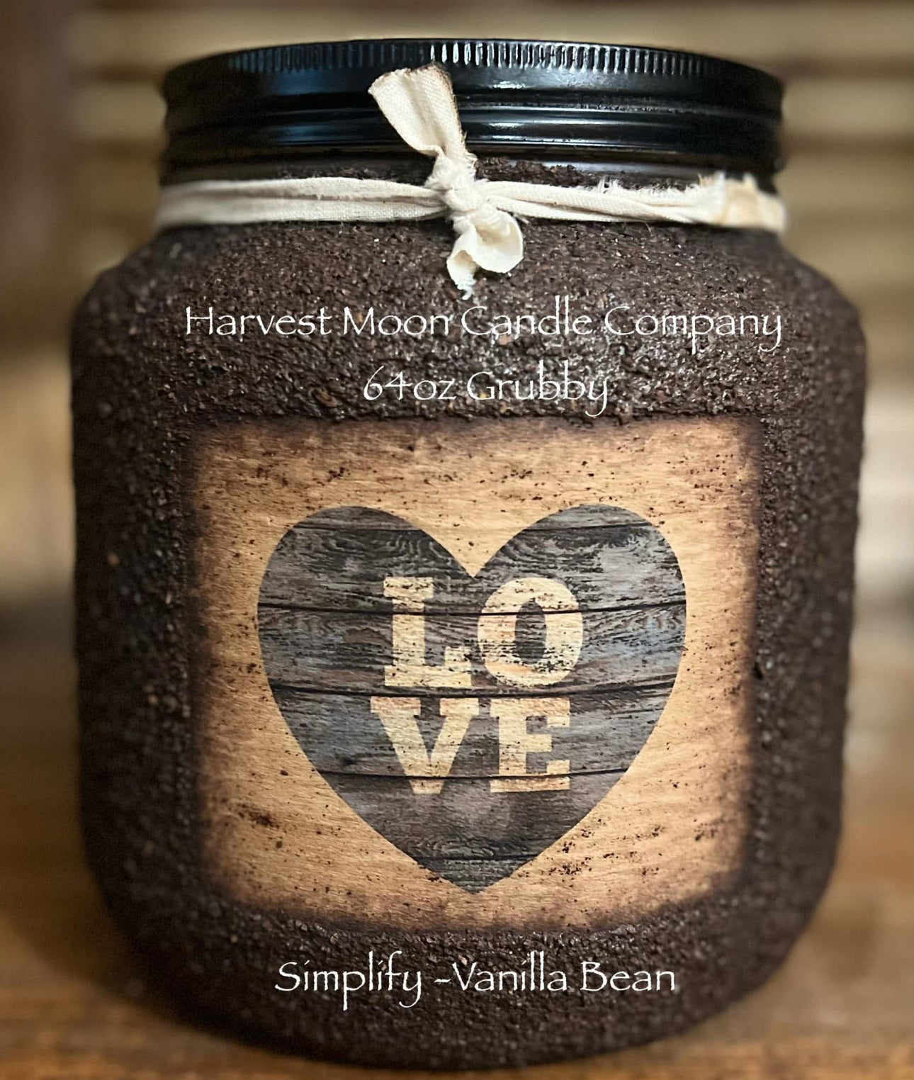 All You Need Is Love Grubby Mason Jar Candles 8oz 16oz 25oz & 64oz 4 Wick