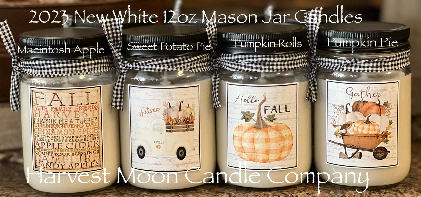 12oz Fall Mason Jar Candles