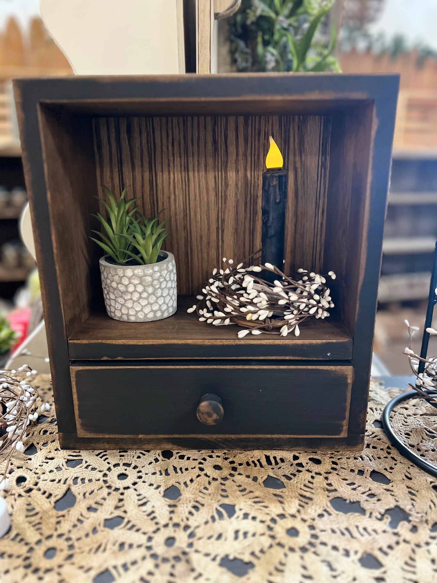 Shadow Box With Drawer