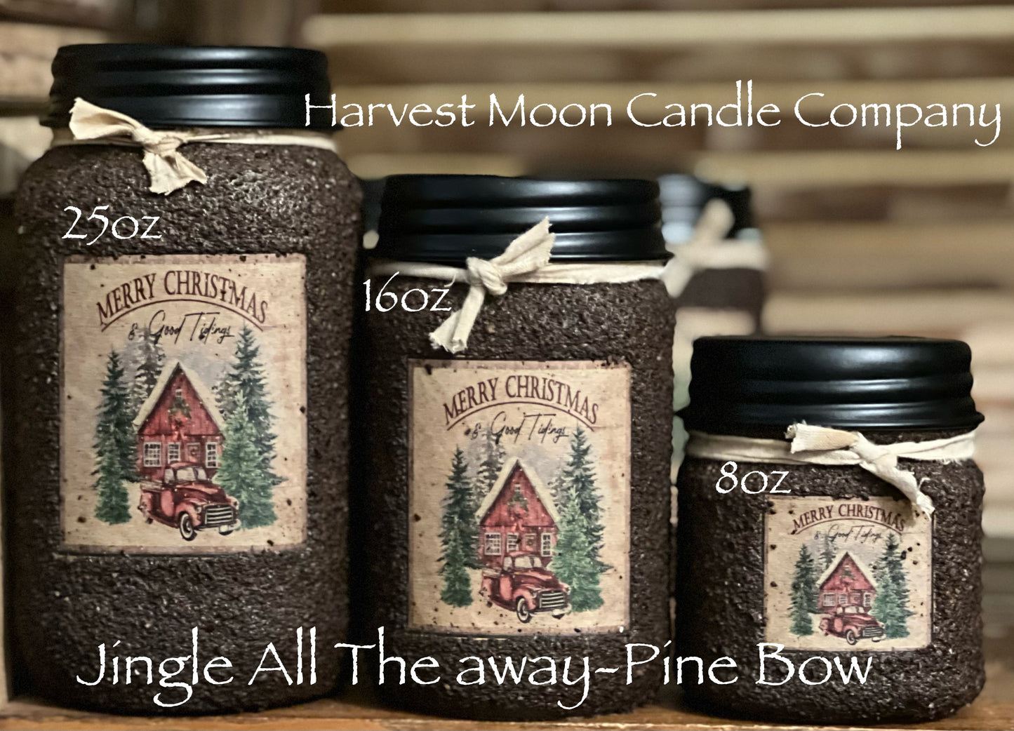 64oz Holiday Mason Jar Candle