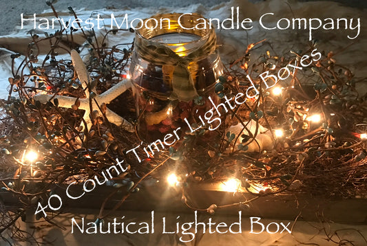 Lighted Boxes- 40 Count Timer Battery Operated