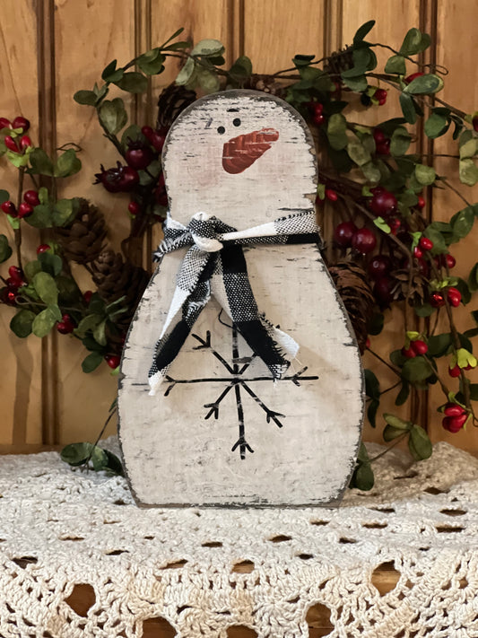 Snowflake On Tummy Snowman