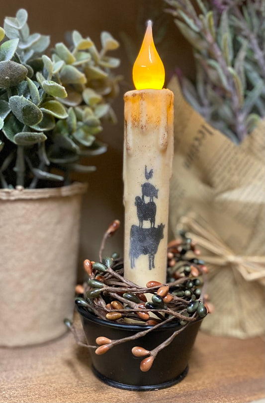 Primitive Stenciled Timer Tapers